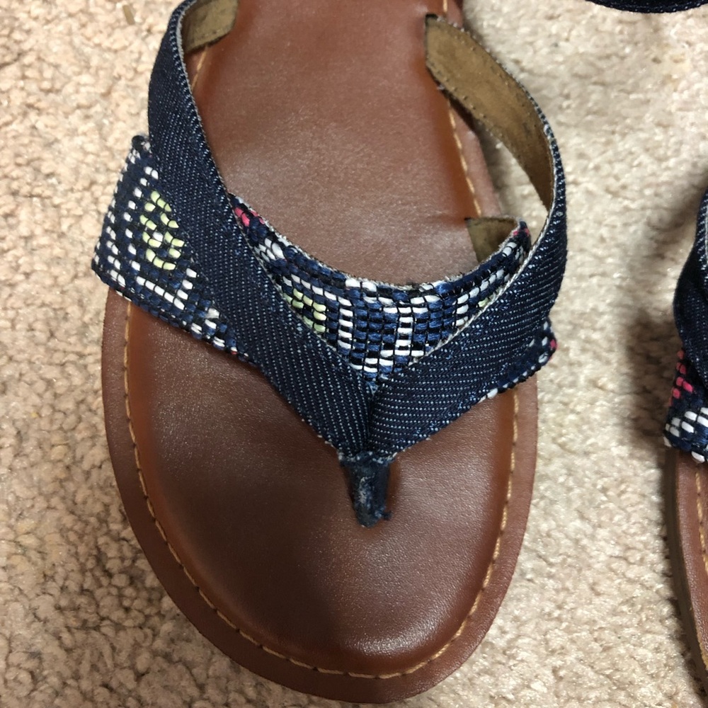 TOMS Navy/denim sandal sz 6 - Picture 2 of 3